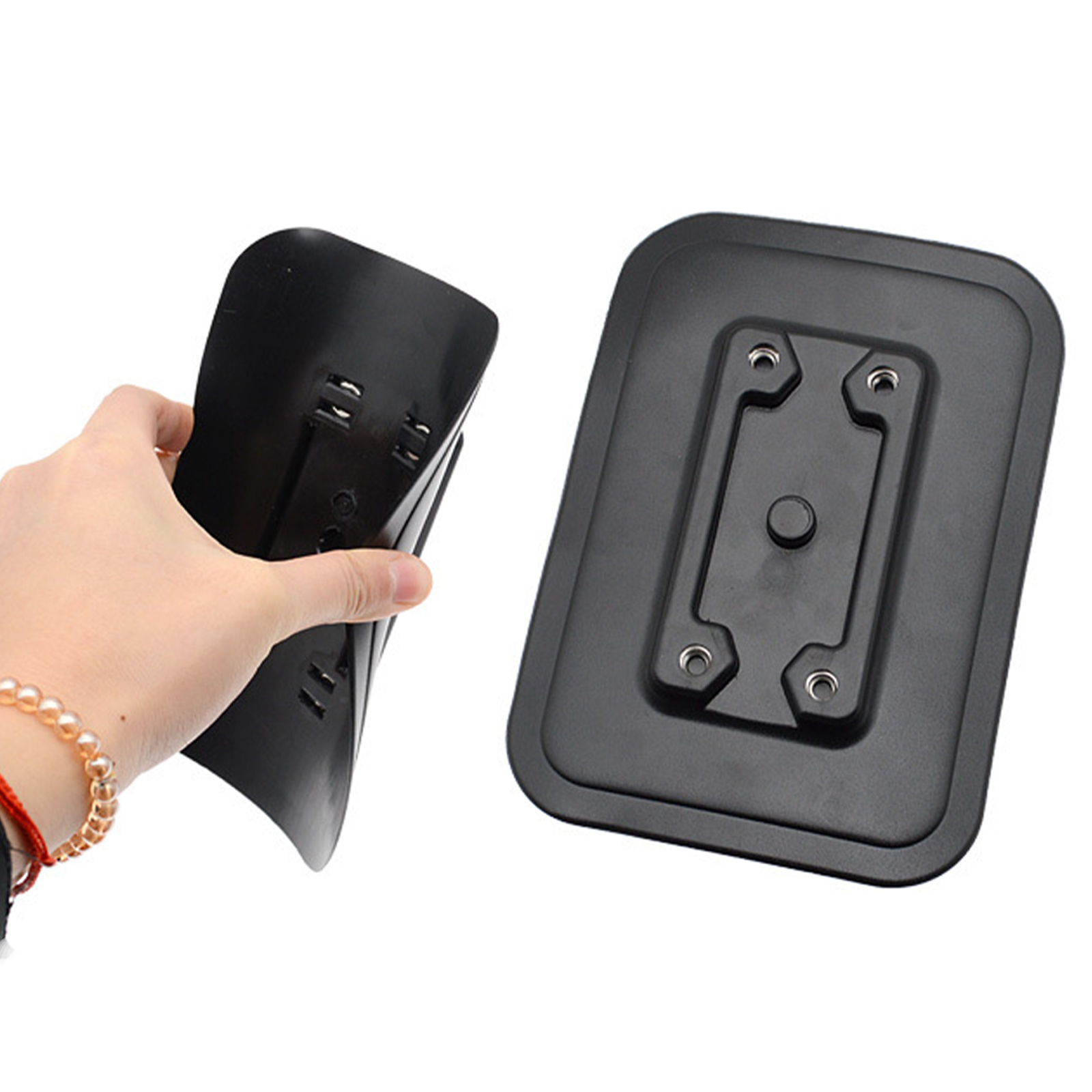 Fishing Kayak Fish Finder Mount - ที่ยึดเครื่องหาปลา PVC ป้องกันการกัดกร่อน - แผ่นรองยึดคายัคพร้อมสกรู ที่ยึดคันเบ็ดแบบฐานยึดสำหรับกีฬากลางแจ้ง