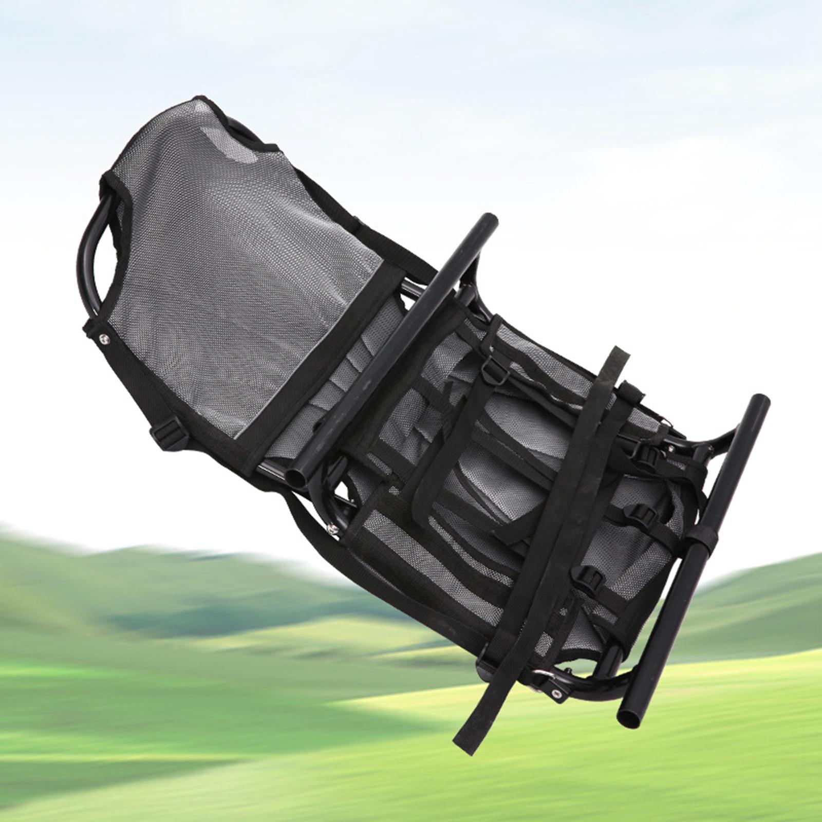 Fishing Kayak Crate - ที่นั่งเรือคายัคแบบพกพาพับได้พร้อมพนักพิงพรีเมี่ยมที่นั่งตกปลาสําหรับเรือคายัคพองพายเรือแคนูเรือตกปลาสนามกีฬาลอย