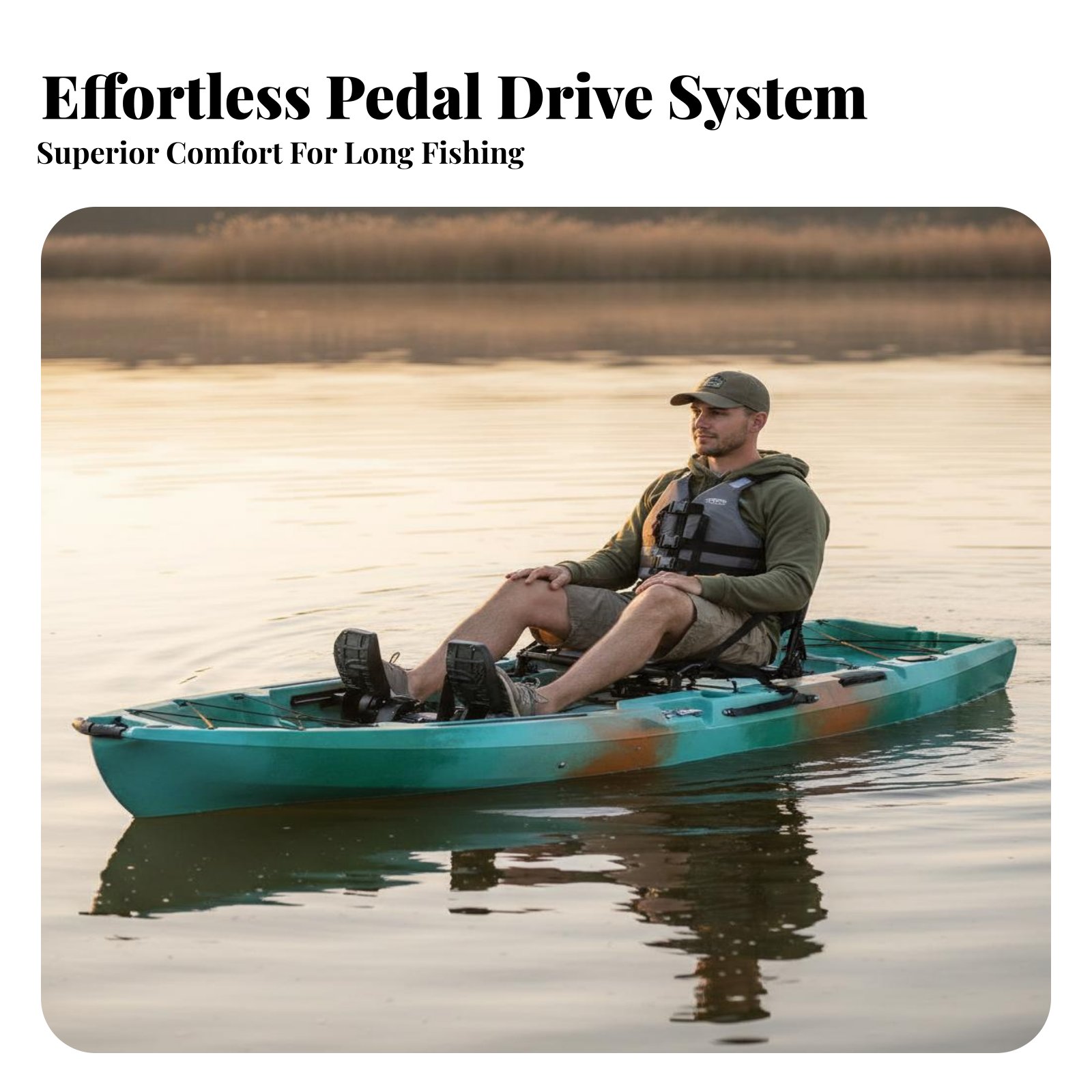 เรือตกปลาแบบขับเคลื่อนด้วยเท้า - Fishing Kayak Sit On Top บทวิจารณ์และราคา