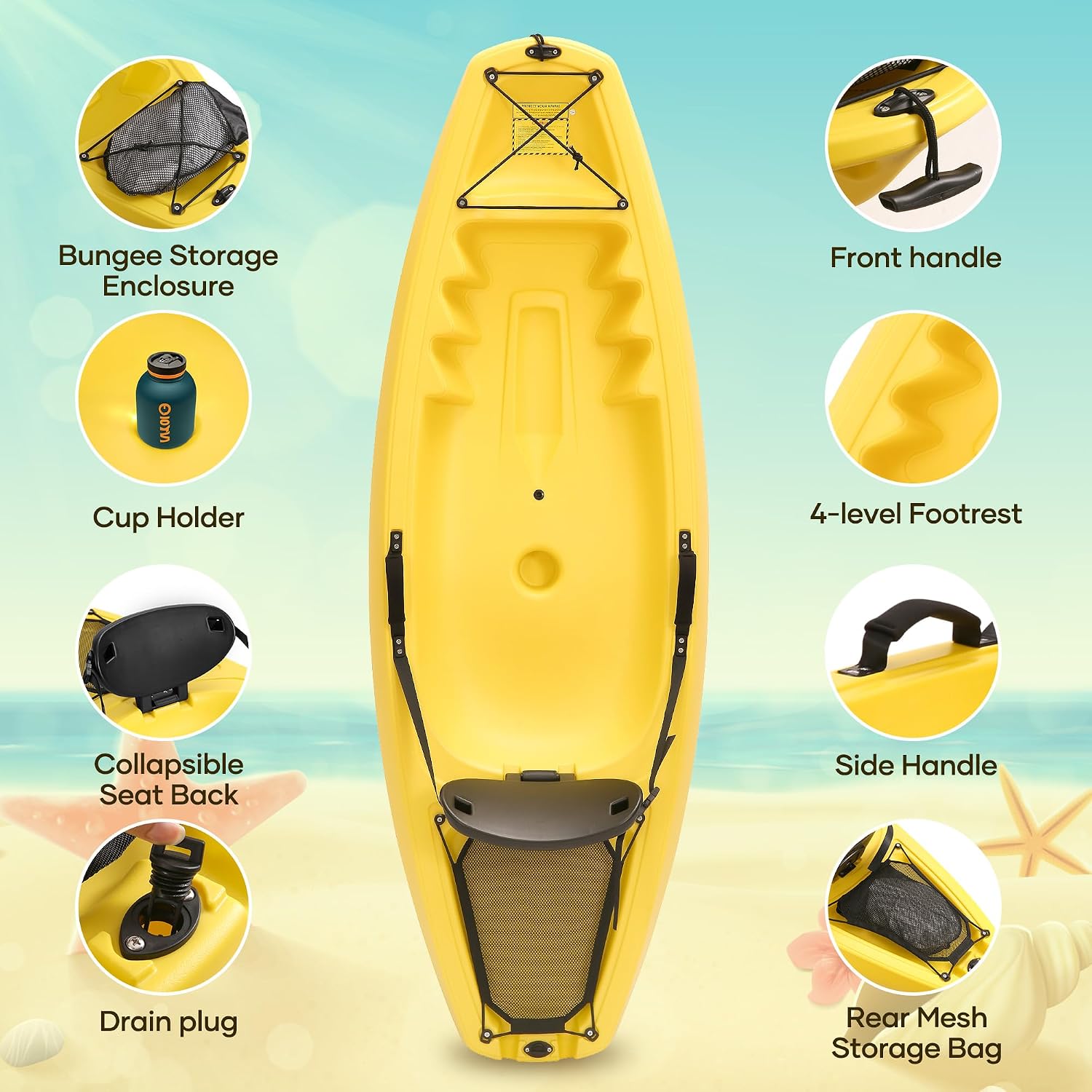 เรือคายัคพร้อมไม้พาย ขนาด 6.5  - Fishing Kayak Paddle บทวิจารณ์และราคา