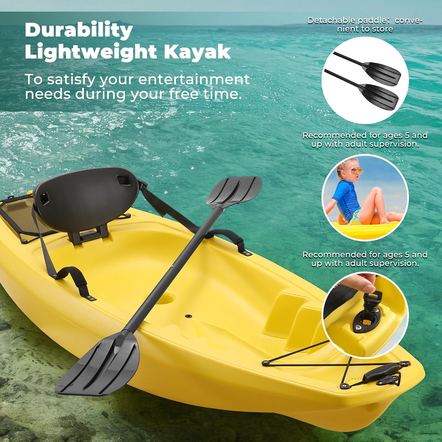 เรือคายัคพร้อมไม้พาย ขนาด 6.5  - Fishing Kayak Paddle บทวิจารณ์และราคา