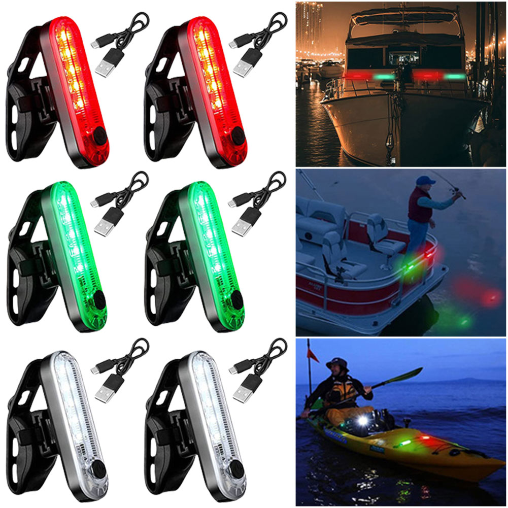 ไฟนำทางเรือ LED ชาร์จ USB ไฟสั - Fishing Kayak Crate บทวิจารณ์และราคา